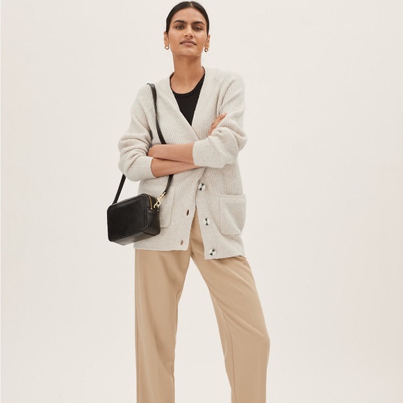 Marks & Spencer Sweaters - M&S COLLECTION Ribbed V-Neck Relaxed Longline Cardigan